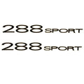 Nitro Boat Brand Decal 58867 - 288 Sport Black/Gold Sticker (pair)