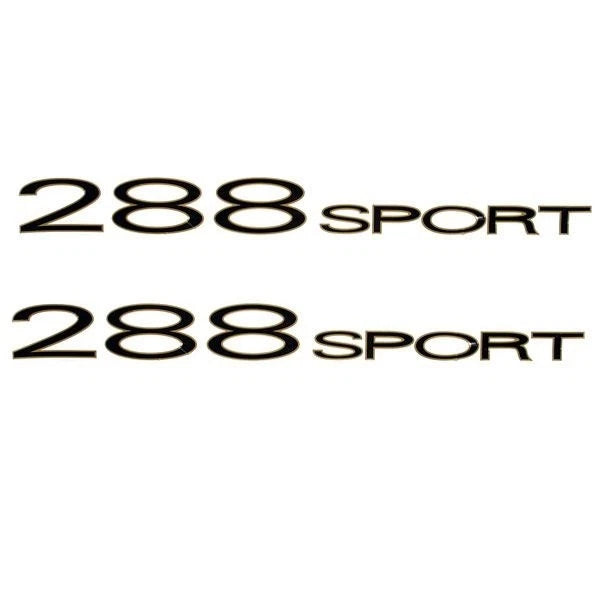 Nitro Boat Brand Decal 58867 - 288 Sport Black/Gold Sticker (pair)