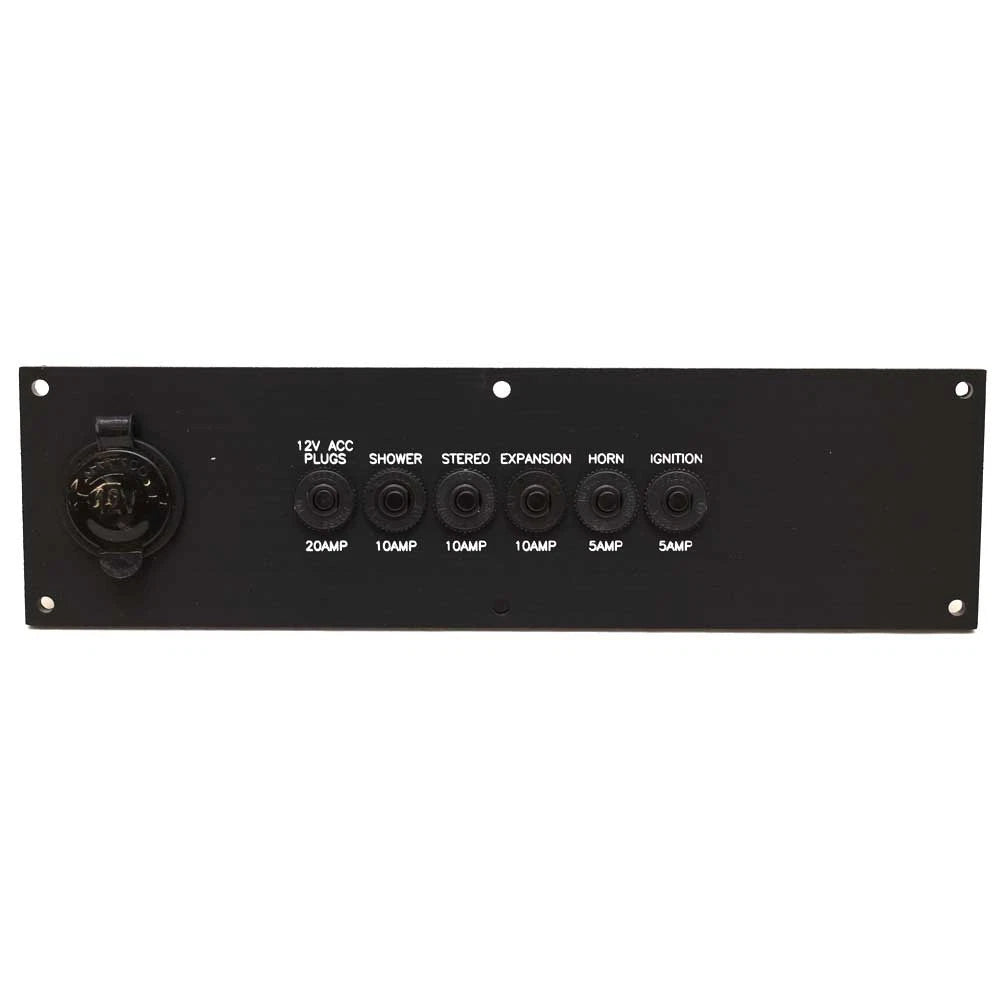 Malibu Boat Breaker Switch Panel 3747040 - 11 X 3 Inch Black Plastic