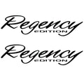 Regency Boats Logo Decals 150965 - 11 1/2 X 2 7/8 Inch Black (pair)