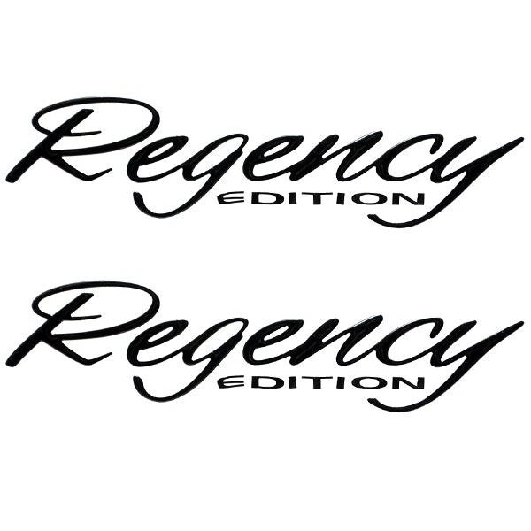 Regency Boats Logo Decals 150965 - 11 1/2 X 2 7/8 Inch Black (pair)