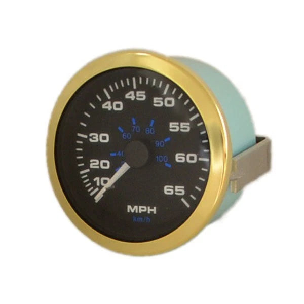 Teleflex Boat Speedometer Gauge 62406 - Premier Pro Gold 3 1/4 Inch