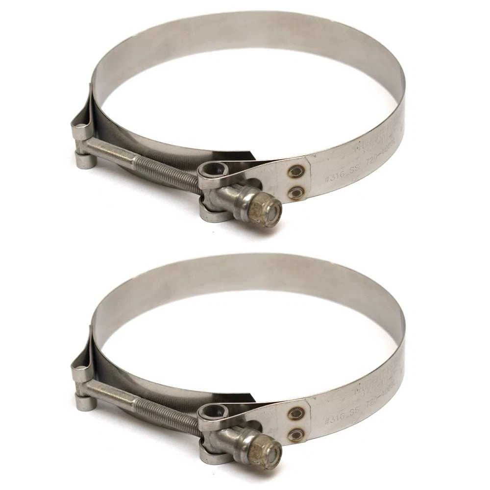 Trident Boat Hose Clamps 720-4000L - T-Bolt 4.37 - 4.94 Inch (pair)