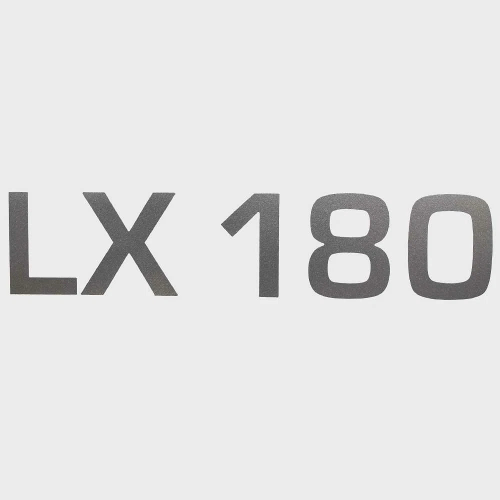 Lowe Boat Emblem Decal 2318403 - LX 180 Metallic Silver 7 X 1 1/2 Inch