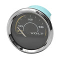 Faria Boat Volt Gauge VP9183 - Custom Black - Silver Colored