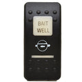 Carling Boat Rocker Switch Plate Cover - Black Baitwell Actuator