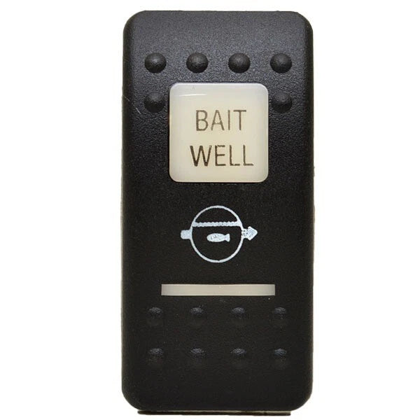 Carling Boat Rocker Switch Plate Cover - Black Baitwell Actuator
