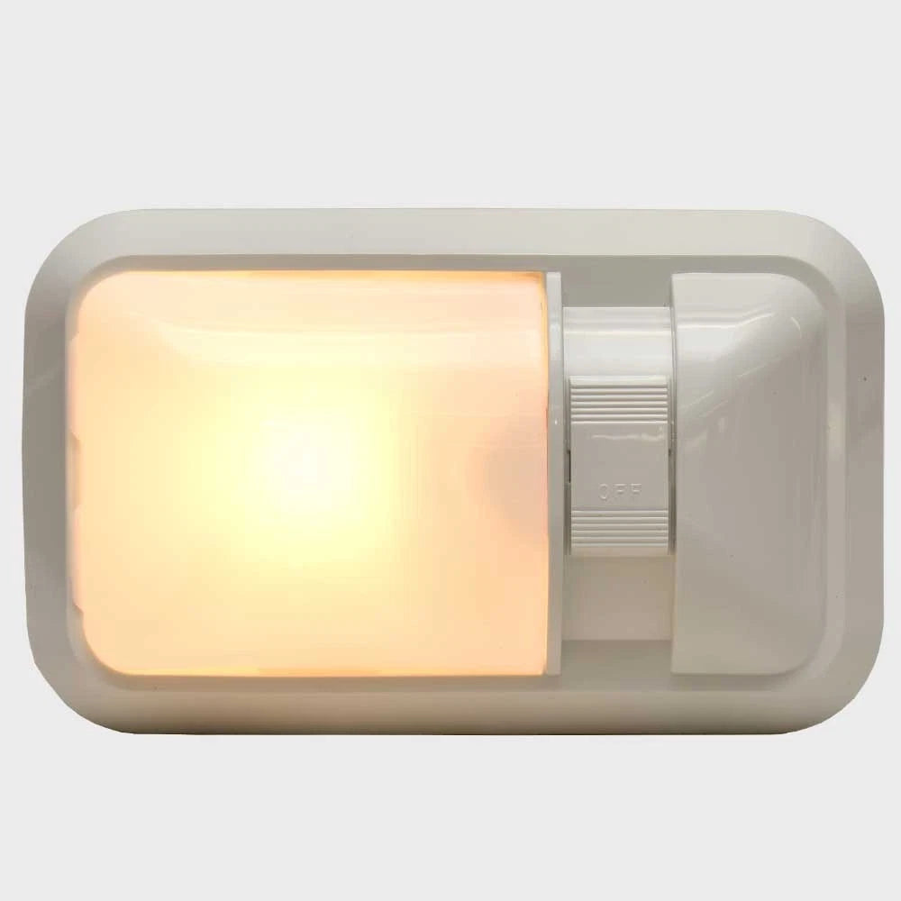 Boat Cabin Ceiling Light C310154 - 12V White Plastic