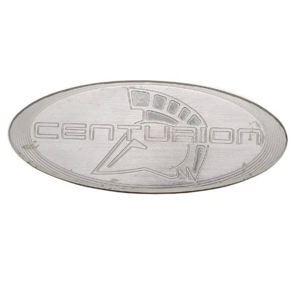 Ski Centurion Boat Logo Cover Plate - 6 1/8 X 2 1/2 Inch Aluminum