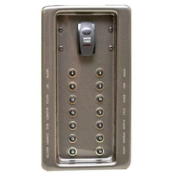 Boat Breaker Panel - Godfrey Hurricane Gray Plastic 5-20A (single)