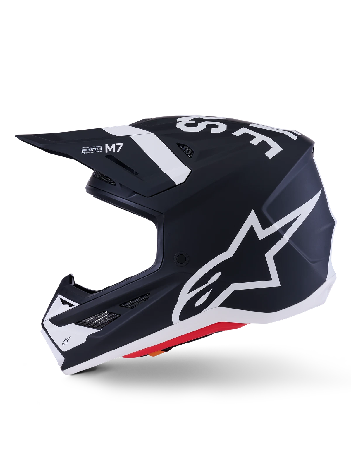 Alpinestars SM7 Dasher Helmet Off-Road Motorcycle Helmet Black/White Matte XS