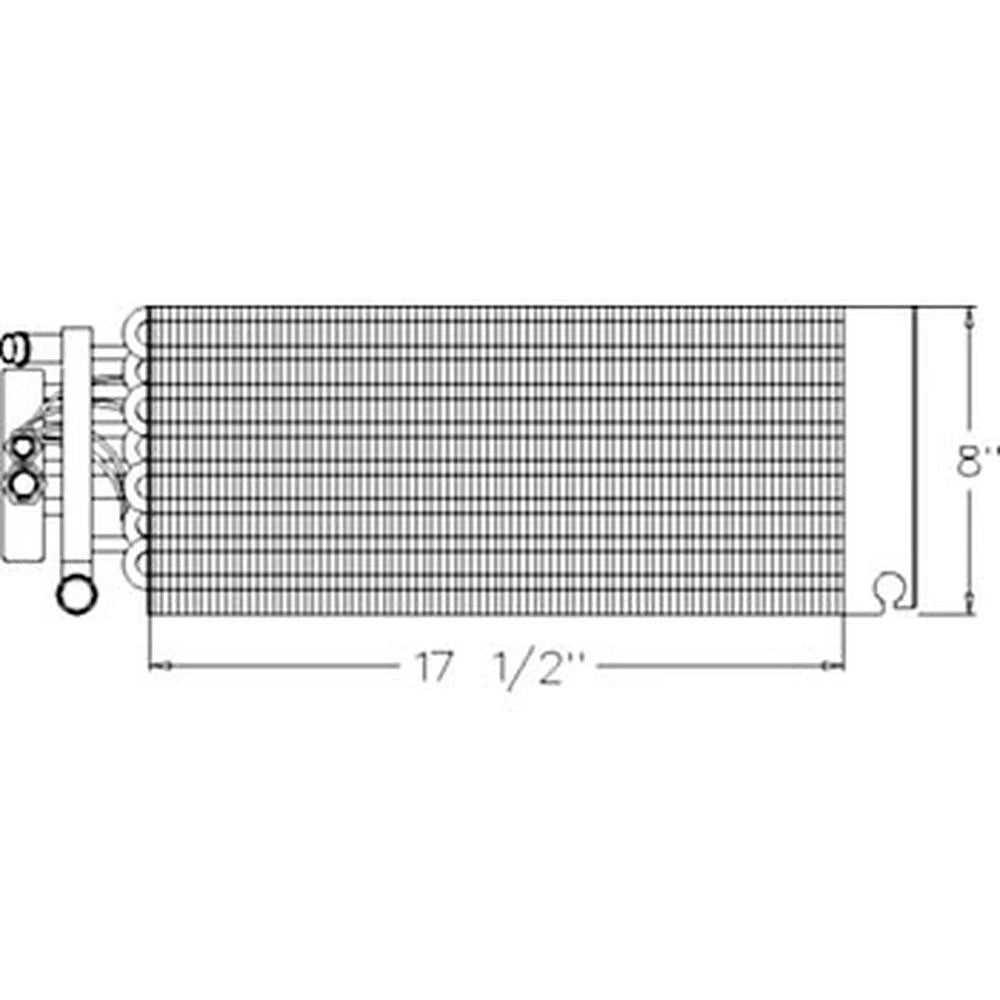 590-6107 Combine Evaporator - 17 1/2 X 8 Fits Case/IH