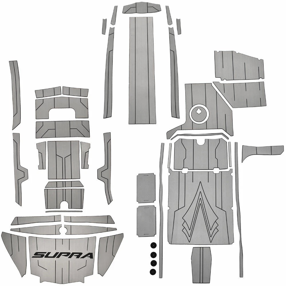 Supra Boat Non-Skid Deck Mats 122108 - SA GatorStep Gray Black (kit)