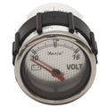 Faria Boat Volt Gauge VP7162A - 2 Inch Silver Newport Carbon