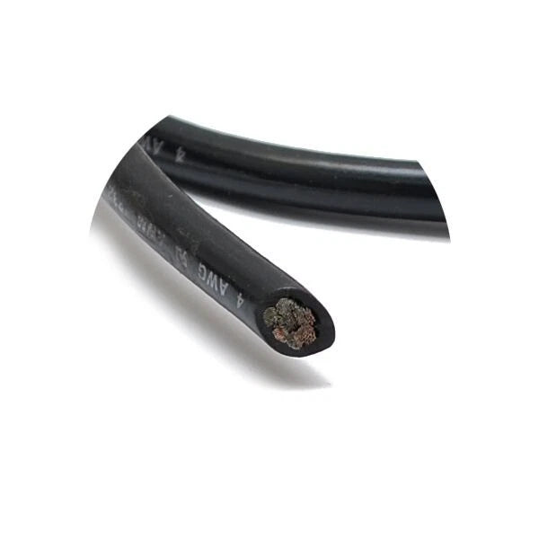 Boat Battery Cable - 4 AWG Marine Wire Stranded Black 600V (FT)