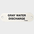 Marquis Boat Label Tag 7160904 - Gray Water Discharge White Plastic