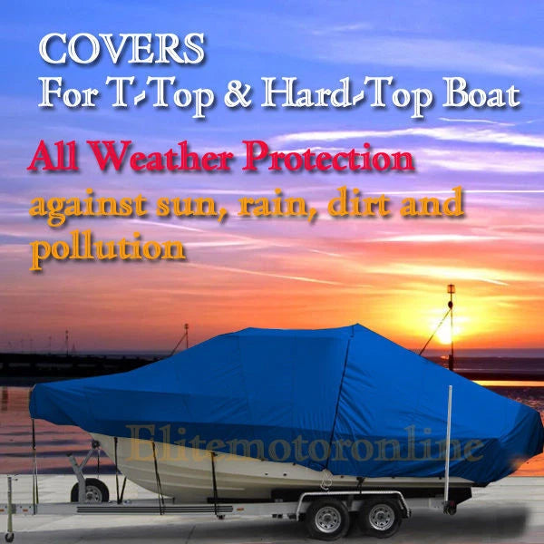 Pro-line 2810 WA WalkAround Cuddy Cabin T-Top Hard-Top Storage Boat Cover Blue