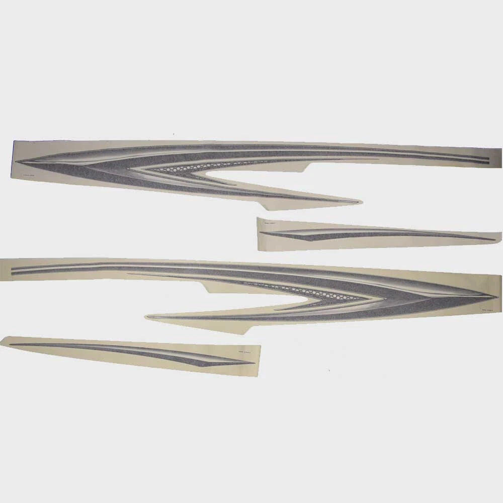 Glastron Boat Graphic Decals 140002-60 - Black Silver (set of 4)