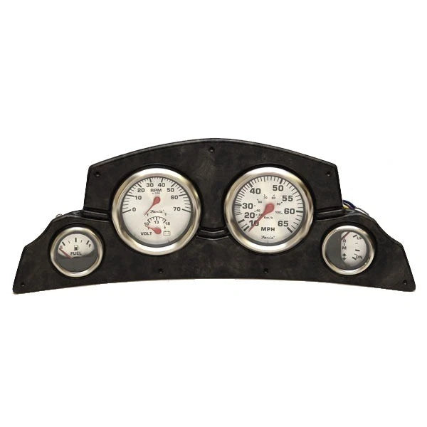 Lund Boat Gauge Dash Panel 2118762 - Spun Silver Series 17 1/8 Inch