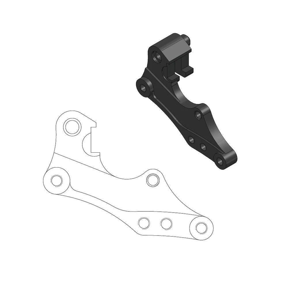 MotoMaster Caliper Adapter Rally/Dakar 298 Front for Yamaha YZ450F 2005-2007