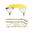 Yellow Complete 3 Bow 40" Tractor Umbrella Buggy Top with Axle Mounts
