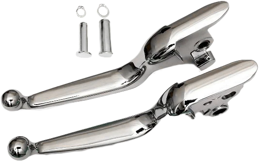 HardDrive Brake & Clutch Lever Set Chrome for Harley Softail 2018 Models