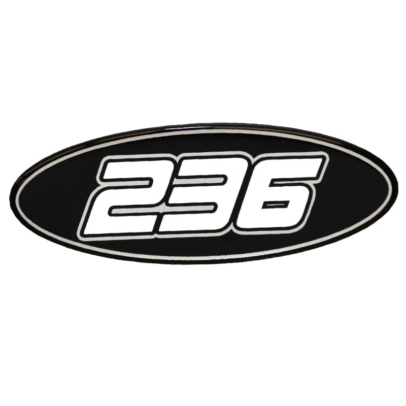 Crownline Boat Raised Decal - 3 3/8 X 1 1/4 Inch Black