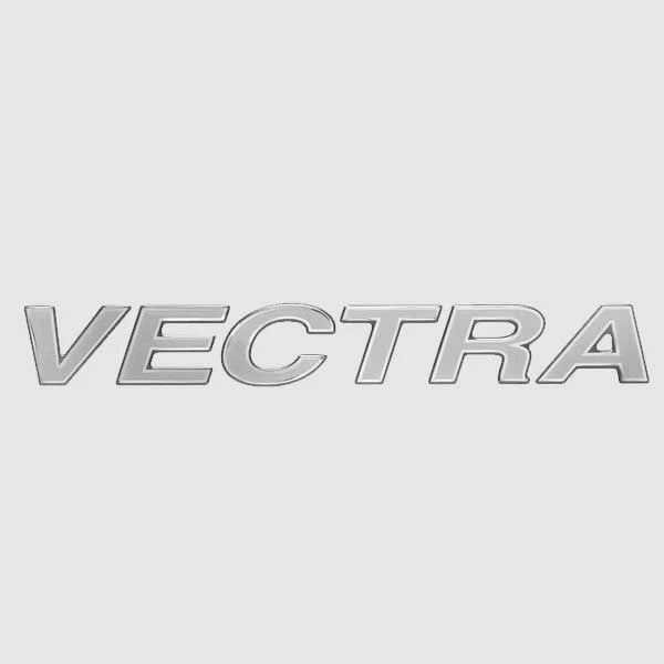 Vectra Boat Raised Decal 1489428 - 13 3/8 X 1 3/4 Inch Metallic Silver