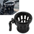 Motorcycle Handlebar Cup Holder Drink with Mesh Basket Mount Universal Black