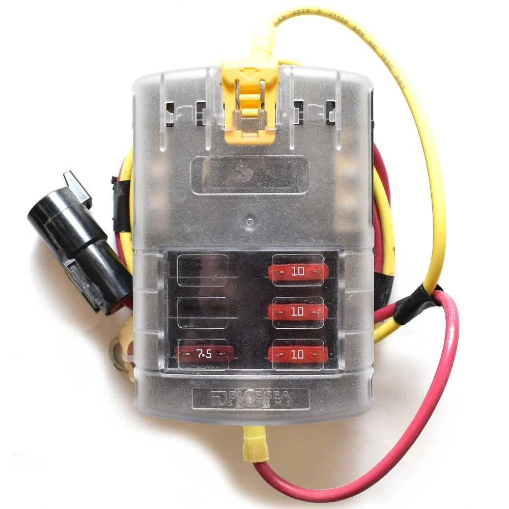 Blue Sea Systems Boat Fuse Block H-050-386A - 32VDC 6 Circuits Rinker