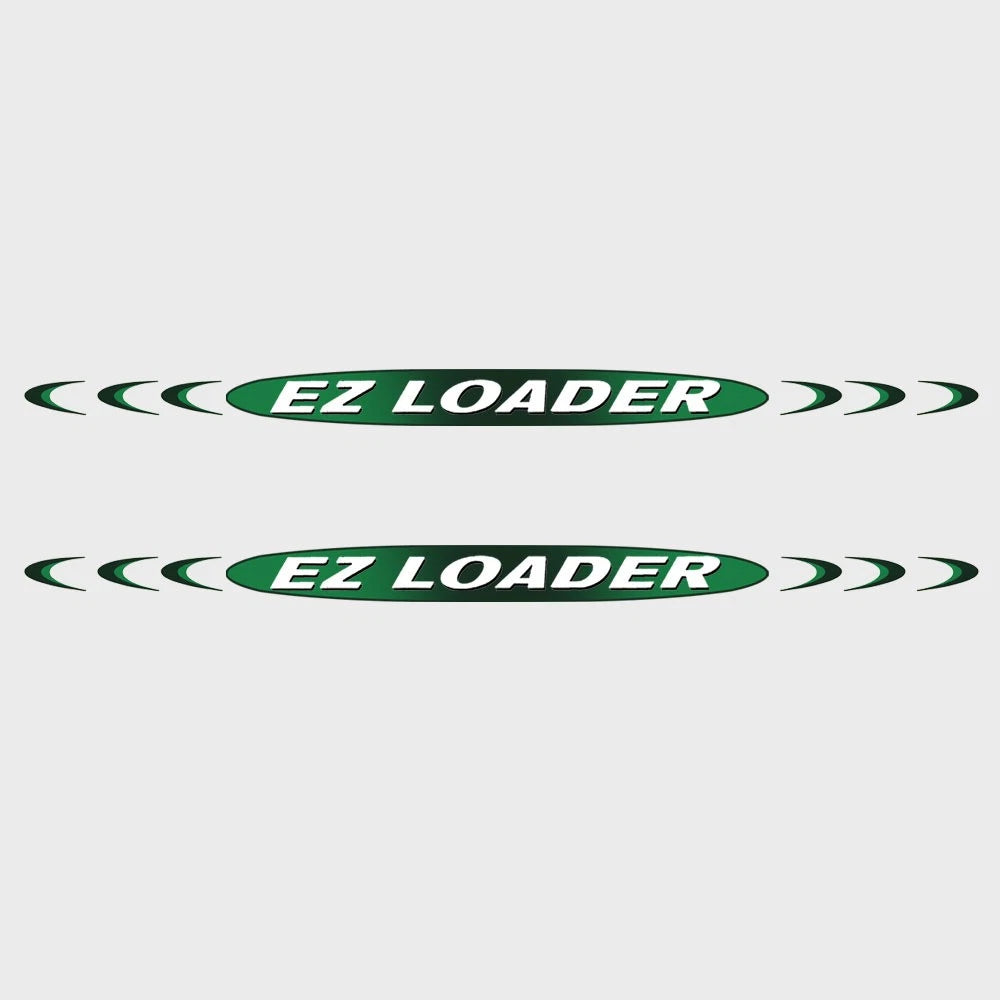 EZ Loader Boat Trailer Graphic Decals - Green/White Sticker (pair)