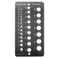 Metric Size Drill Bit Gauge Stainless Steel 29 Hole Caliper Measurement