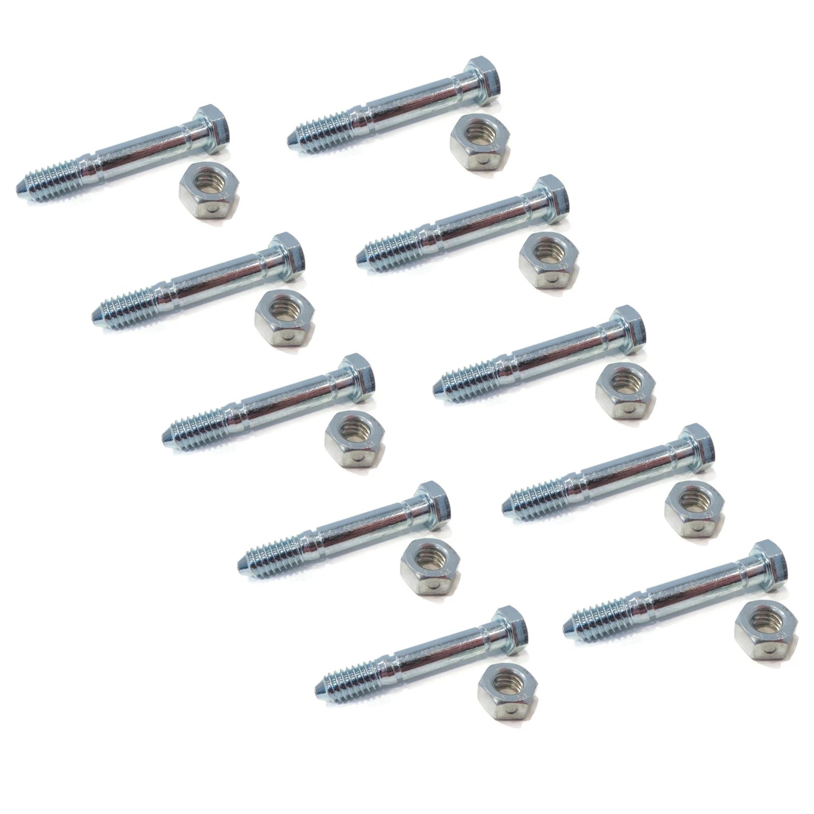 (pack of 10) Shear Pin Bolt & Nut for John Deere Snowblower 828D, 924DE, 1032D