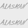 Lund Boat Decals - Alaskan Silver Logo Stickers (pair)