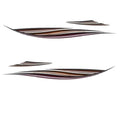 Crestliner Pontoon Boat Graphic Decal Set Red Tan Sticker