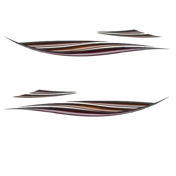 Crestliner Pontoon Boat Graphic Decal Set Red Tan Sticker