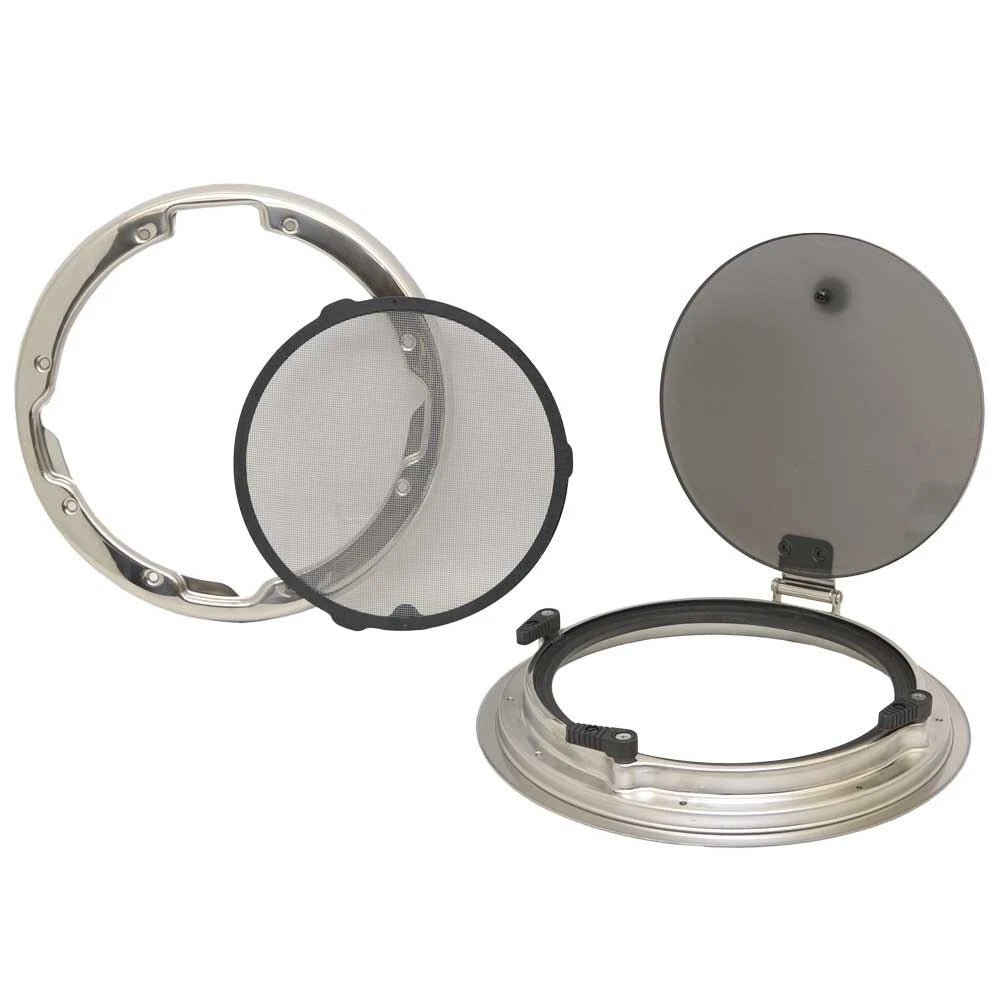 Bomar Boat Portlight Window GLG302GY06 - 10 3/4 Inch Silver