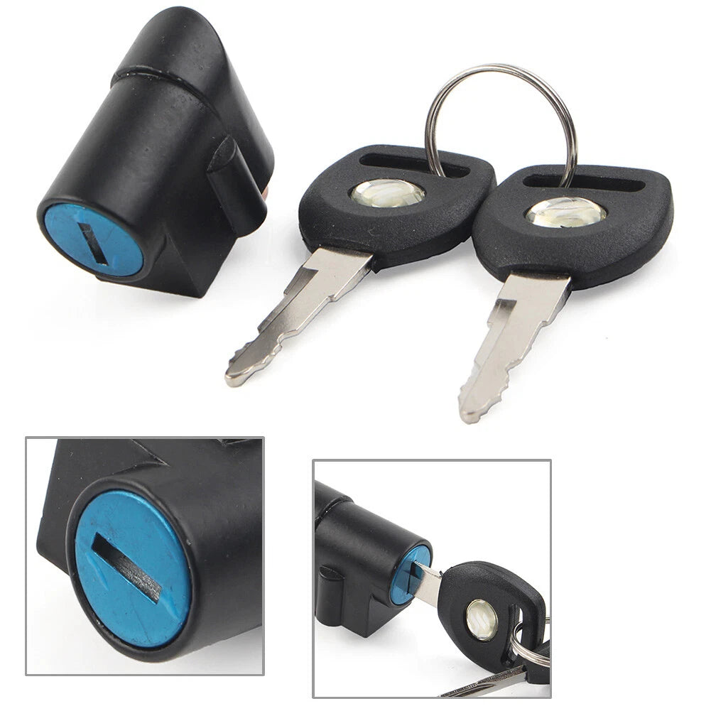 Motorcycle Steering Lock Key 2 Position Switch for Suzuki GN125 Black US