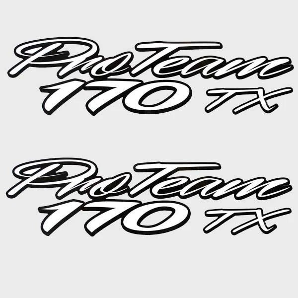 Tracker Boat Model Decals - Pro Team 170 TX White Stickers (pair)