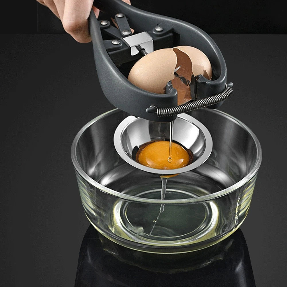 Kitchen Egg Opener Tool with Automatic Cracking and Egg White Separator