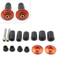 2x CNC Orange 7/8'' Handle Bar End Cap Handlebar Grips Cap Plugs Dirt Bike