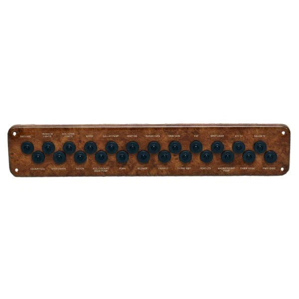 Rinker 260 Boat Breaker Switch Panel - 6 X 16 Inch Faux Woodgrain