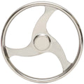 Boat Steering Wheel with Cap - 13 1/2 Inch Stainless Steel