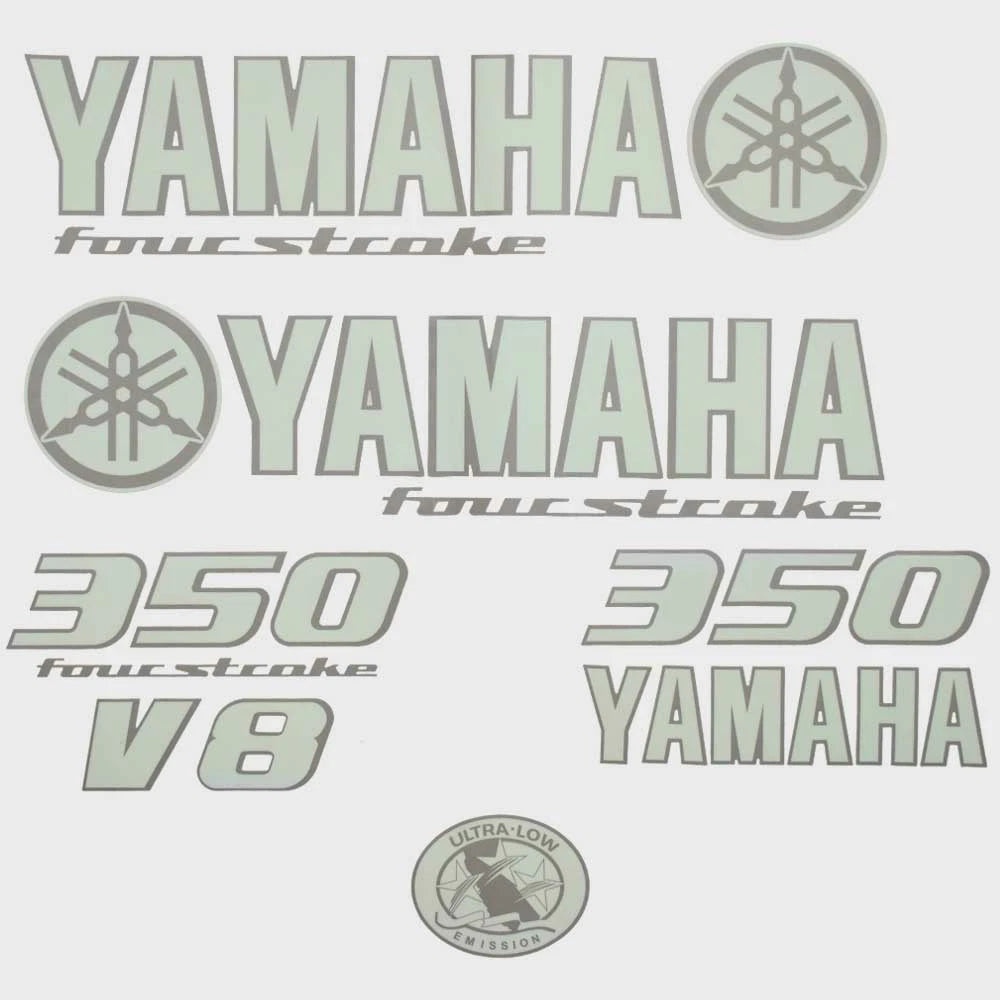 Yamaha Boat Cowling Decals 14.01908 - 350 V8 Seafoam Stickers (kit)