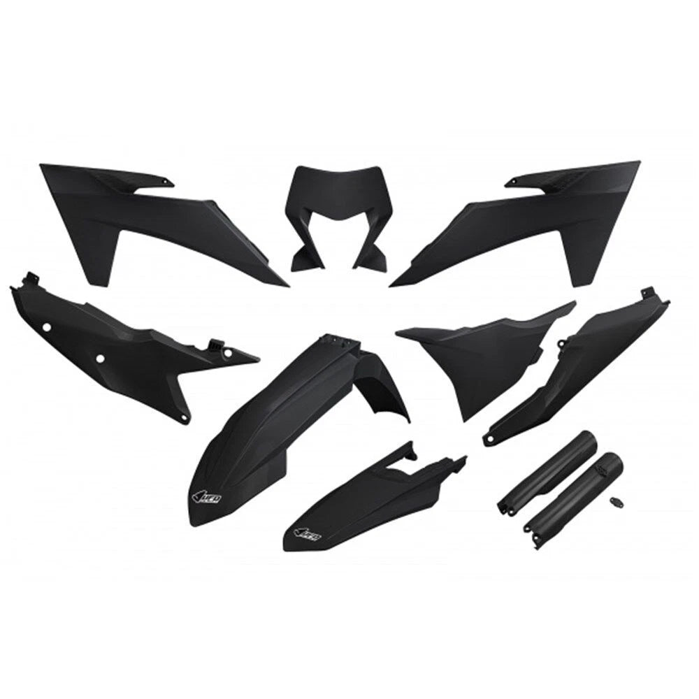 UFO Complete Plastic Kit for KTM EXC 300/XC W300 2024-2025 Black