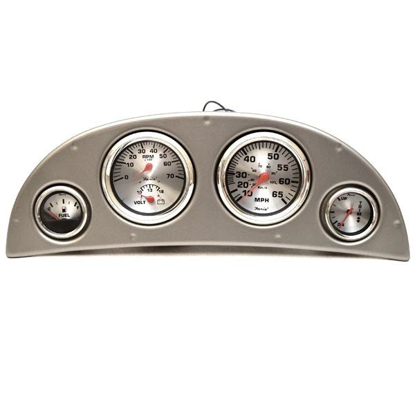 Lund Boat Gauge Panel 2109113 - 16 7/8 X 6 1/8 Inch Spun Silver Series