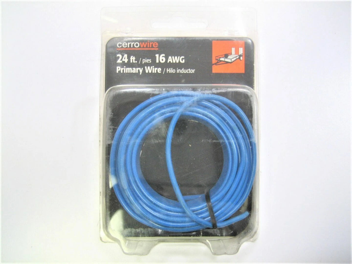 CerroWire Marine Boat Trailer Multi-Applicat Ion 24ft 16 AWG Blue Primary Wire
