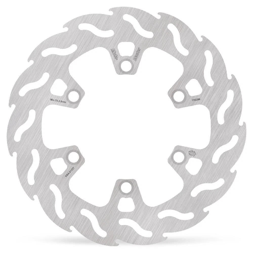 MotoMaster Flame Fixed Rear Brake Disc for Kawasaki KLX650R 1993-2003