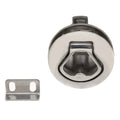 Larson Boat Hatch Latch with Plate - Non-Locking 2 Inch Stainless Steel
