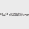 SunCatcher Boat Model Decal Sticker 73405335 - V322 FC Silver Black